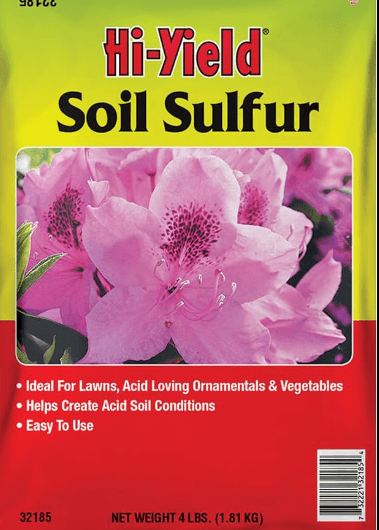 sulfur for the lower ph for roses